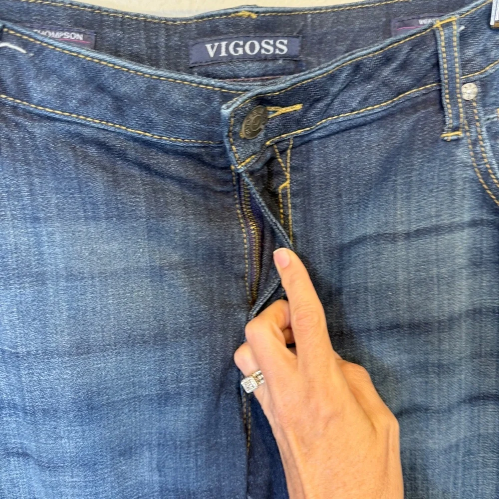 Vigoss | Thompson Tomboy Mid Rise Plus Size Denim Curve Hugging Straight Jeans